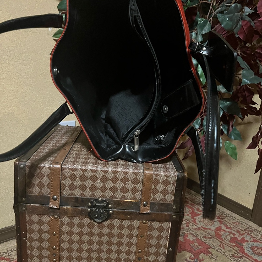 Red Geometric Pattern Women's Bag - image 3